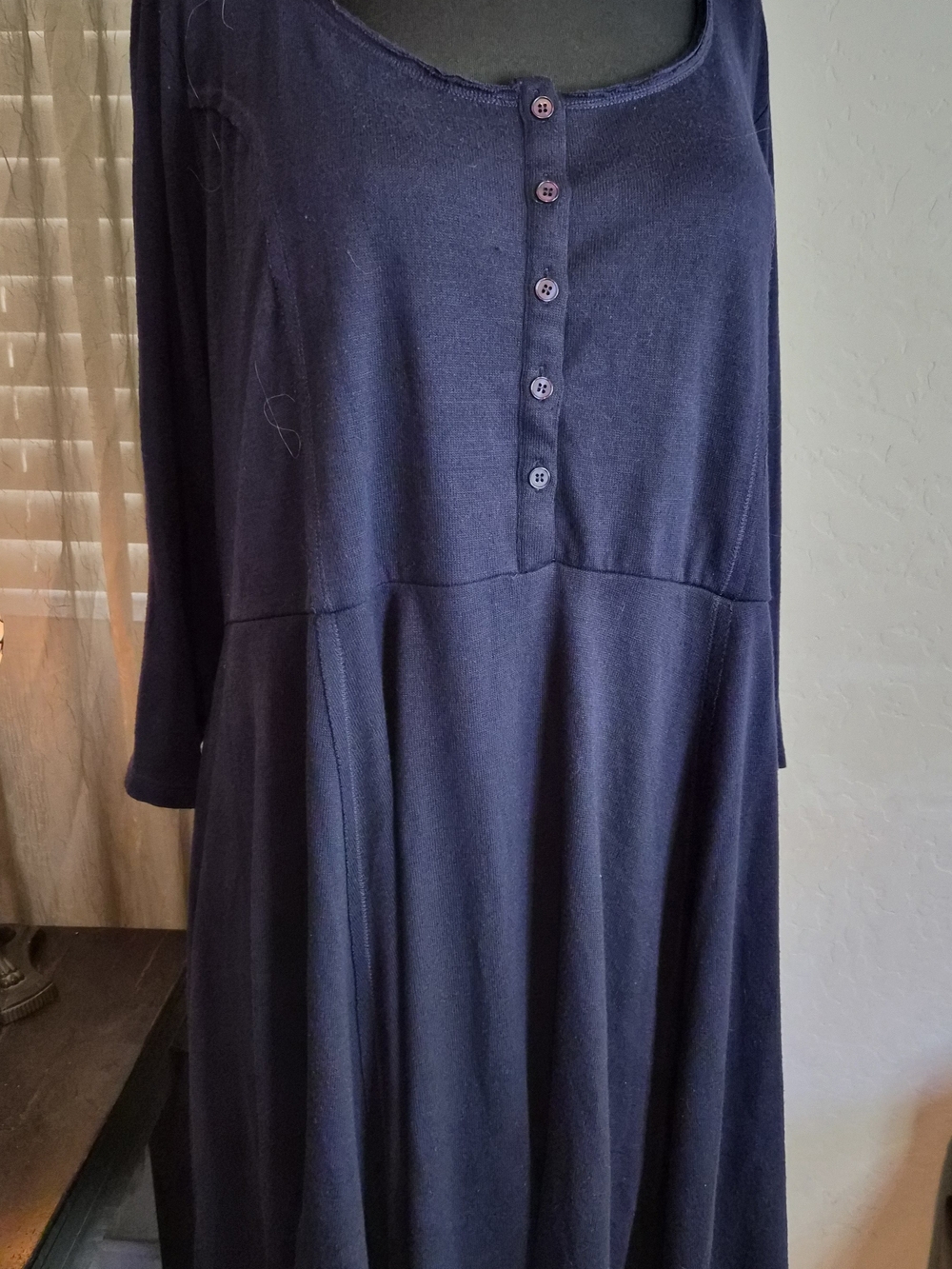 Torrid Navy Faux Button-Front Women's Knit Dress #0381